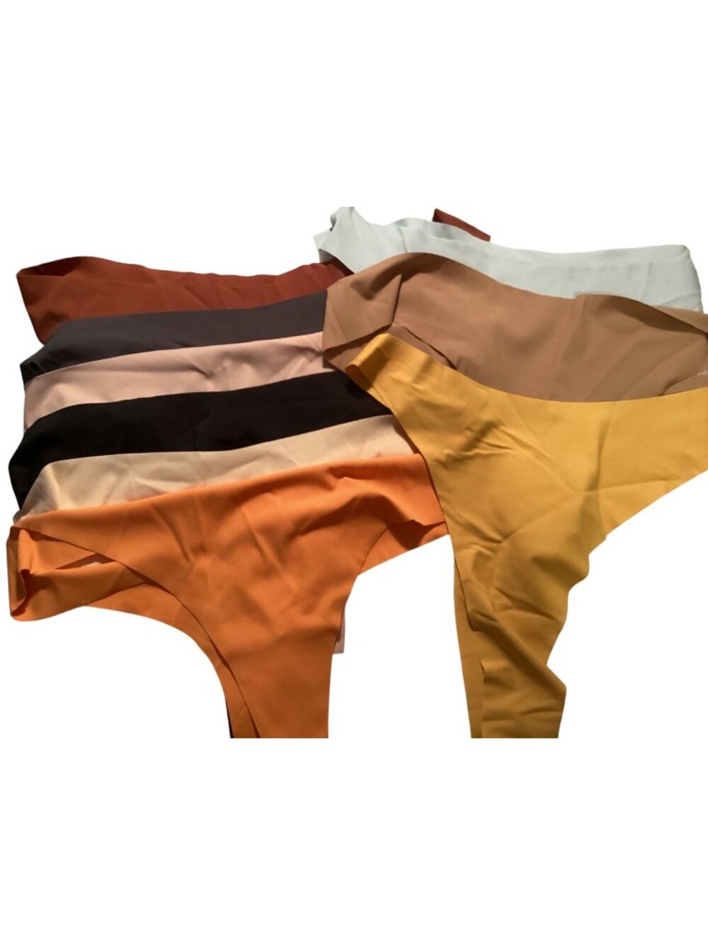 9-Pack Womens Seamless Thongs*Panties*XL* Mixed Colors*Elastane Blend*Sissy*New